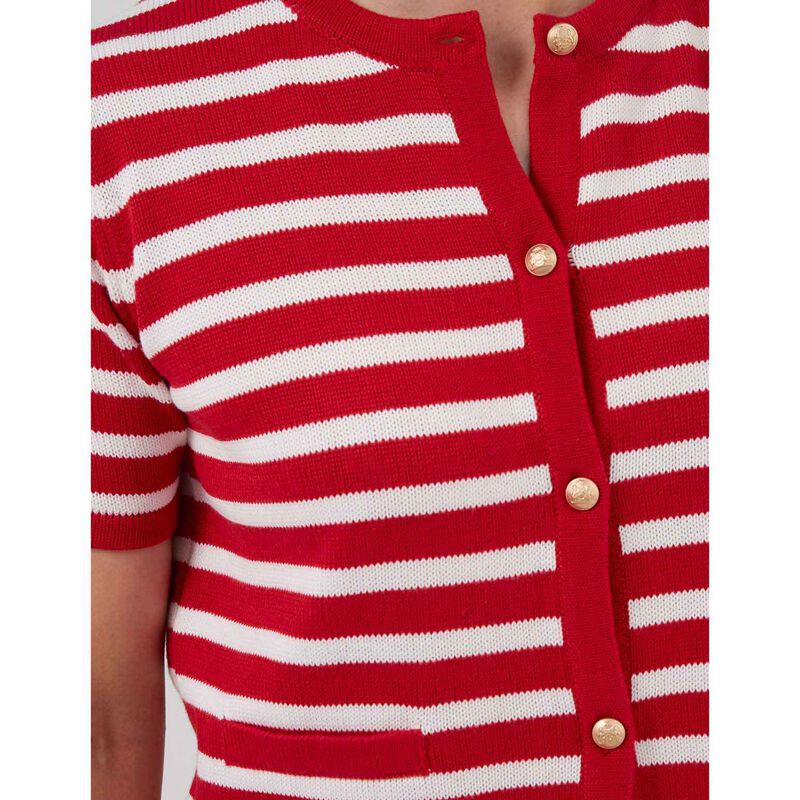 Stella + Gemma Rue Cardi Red And White image number 2